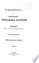 Verhandlungen der Schweizerischen naturforschenden Gesellschaft