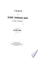 Versi di Cesare Francesco Balbi