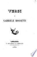 Versi di Gabriele Rossetti