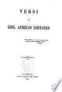 Versi di Gius. Aurelio Costanzo