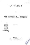 Versi di Pier Vincenzo Pasquini