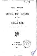 Versi e lettere di Costanza Monti Perticari