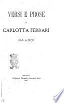 Versi e prose di Carlotta Ferrari da Lodi