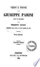 Versi e prose di Giuseppe Parini