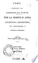 Versi per la morte d'Anna Celestina Ernestina sua virtuossima e adorata consorte