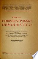 Verso il corporativismo democratico