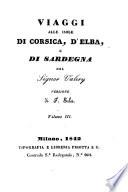Viaggi alle isole di Corsica, d'Elba e di Sardegna ... versione di F. Sala