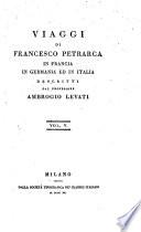 Viaggi di Francesco Petrarca in Francia, in Germania ed in Italia