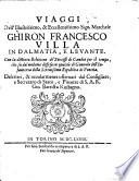 Viaggi di Ghiron-Francesco Villa in Dalmatia e Levante