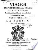 Viaggi di Pietro Della Valle il pellegrino