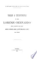 Viaggio a Costantinopoli di sier Lorenzo Bernardo