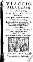 Viaggio alla S. Casa di Loreto; distinto in dodeci giornate, etc