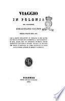 Viaggio in Polonia del professor Sebastiano Ciampi nella state del 1830