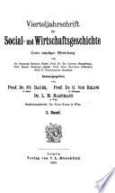 Vierteljahrschrift für Social- und Wirtschaftsgeschichte