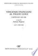 Vincenzo Pianciani al figlio Luigi: 1828-1842