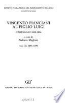 Vincenzo Pianciani al figlio Luigi: 1846-1849