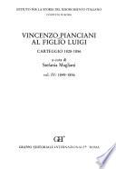 Vincenzo Pianciani al figlio Luigi: 1849-1856