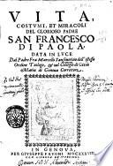 Vita, costumi, et miracoli del glorioso padre san Francesco di Paola, data in luce dal padre fra Marcello Sanseuerino ..