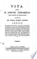 Vita del b. Aimone Tapparelli dell'ordine de' predicatori compilata da Carlo Marco Felice Arnaud ..