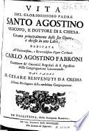 Vita del gloriosissimo padre Santo Agostino ...