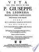 Vita Del Ven. Servo Di Dio P. Giuseppe Da Leonessa Predicatore Cappvcino Della Provincia Di San Francesco