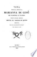 Vita della Beata. Marianna di Gesu de Paredes y Flores