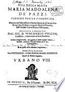 Vita della ... Maria Maddalena de Pazzi