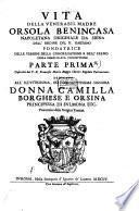 Vita della ... Orsola Benincasa