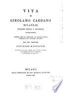 Vita di Girolamo Cardano ...