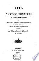 Vita di Niccolò Bonafede, vescovo di Chiusi