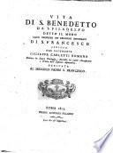 Vita di S. Benedetto da S.Filadelfo detto il moro,laico professo de ́ religiosi fiformati di S. Francesco