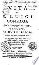 Vita di San Luigi Gonzaga della Compangni di Gesù