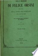 Vita e memorie de Felice Orsini