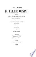 Vita e memorie de Felice Orsini