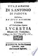 Vita e miracoli di S. Antonio di Padova