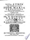Vita e virtu di Suor Maria Crocifissa della concezzione (etc.)