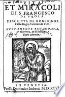 Vita et miracoli di S. Francesco di Paolo