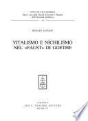 Vitalismo e nichilismo nel Faust di Goethe