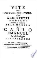Vite de' pittori, scultori, ed architetti moderni