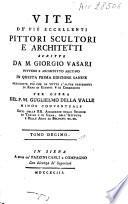 Vite de' più eccellenti pittori scultori e architetti