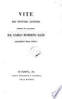 Vite dei pittori antichi