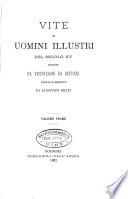Vite di uomini illustri del secolo XV