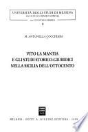 Vito La Mantia e gli studi storico-giuridici nella Sicilia dell'Ottocento