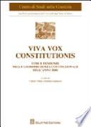 Viva vox Constitutionis