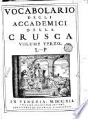 Vocabolario degli Accademici della Crusca: D-I
