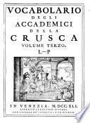 Vocabolario Degli Accademici Della Crusca