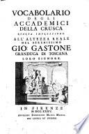 Vocabolario Degli Accademici Della Crusca