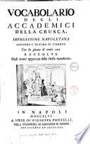 Vocabolario degli Accademici della Crusca