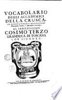 VOCABOLARIO DEGLI ACCADEMICI DELLA CRUSCA