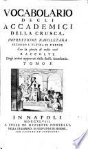 Vocabolario degli Accademici della Crusca